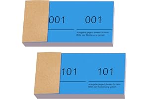 Nezyo Doppelnummern Blöck 1-200 Tombola Lose mit Zahlen Nummernblöcke Zahlenblöcke 10cm X 5cm Raffle Tickets für Garderobe Verlosung Events Messen Eintrittskarten und Leckereien(Nachtblau)