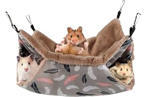 GFAMOUS Amaca per piccoli animali,Letto Amaca per animali da compagnia a doppio strato,Letto sospeso caldo per gatti Furet Rat Coniglio Piccolo cane o qualsiasi altro piccolo animale domestico Gattino Gabbia