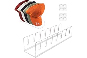 Rcbzzp 2 Stück Acryl Kappenhalter, Acryl Kappen Organizer, Baseballkappen Organizer, Desktop Cap Halterung, Cap Halter, fur Kleiderschränke, Kommoden und Wände (Transparente)