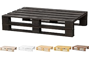 PALETS TALAVERA SL Banco DE PALETS Lijado Y Cepillado - Interior/Exterior Nuevo Sillon PALETS/Banco para Patio (120cm X 60cm, Ebano)