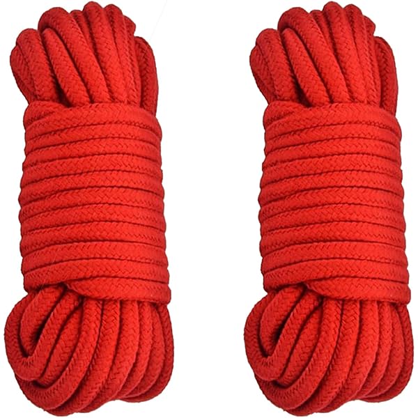 Cordoncino Di Cotone Intrecciato Jukway - 8 Mm Spessore, 10 Metri, Rosso O Nero, Per Fai Da Te E Decorazioni - Foto 2