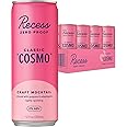 Recess Zero Proof Craft Mocktails, Alcohol Free Drinks, With Adaptogens, Non-Alcoholic Beverage Replacement, Mixer, Celebration, Party, (Classic Cosmo, 12oz, Pack of 12)