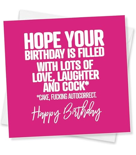 Funny Rude Birthday Card For Sisters - 'If You're Old And You Know It Clap Your Tits' Humorous Greeting Card