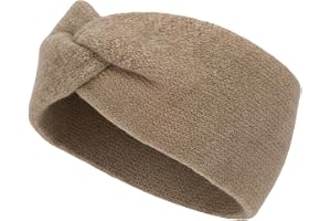 styleBREAKER Finstickat pannband med knut för dam,Brun | Mössa i värmande viskos som andas. Passar huvudmått 56–59 cm. Handtvätt rekommenderas.