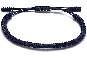 LUCKY BUDDHIST Glücksarmband + Anhänger/Halskette! Für Teen Männer Frauen - Geflochtene Freundschaftsarmbänder - Mit Liebe handgefertigt - Tibet Stil - Einstellbares Handgelenk Armband