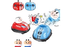 Fullware Family Party Games Remote Control Bumper Cars with Ejecting Drivers-Toys for Kids Age 3 4 5 6 7 8 9 Year Boys, 2 Pack, with Scream & Light, Type-C Charging Port, Birthday Gifts Kids Adult