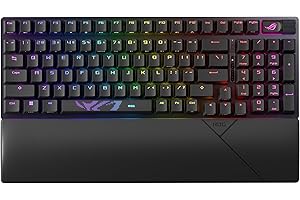 ASUS ROG Strix Scope II 96 Wireless - Clavier mécanique gaming - tri-mode, commandes multifonctions, Switchs & stabilisateurs ROG NX Snow et Hot-swap, 3 angles d'inclinaison et repose-poignets, AZERTY