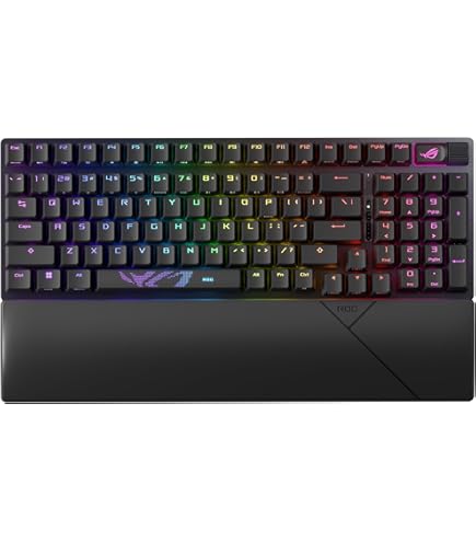ASUS ROG Falchion Ace HFX - Tastiera gaming cablata - USB - formato compatto 65% - interruttori magnetici (switch ROG HFX) - retroilluminazione RGB Aura Sync - coperchio di protezione - AZERTY
