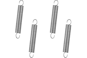 GUNGY Ressort de Traction 65mm Ressorts de Tension avec Crochets à 90 Degrés Ressorts en Acier Inoxydable Diamètre du Fil 1,0 mm Diamètre Extérieur 10mm Force 1,5KG 10 Pièces