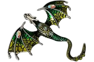 Eillwin Cute Green Dragon Perfect Very Beautiful Shining Crystal Brooch