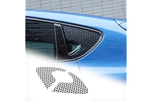 METYOUCAR Pegatinas de vinilo para ventana trasera de coche Seat Leon MK2 2008-2012 (panal negro)