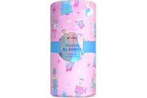 iscream Wintery Print seidig weicher Plüsch 142,2 x 152,4 cm Urlaub Druck Fleece Überwurfdecke – Nussknacker Dreams