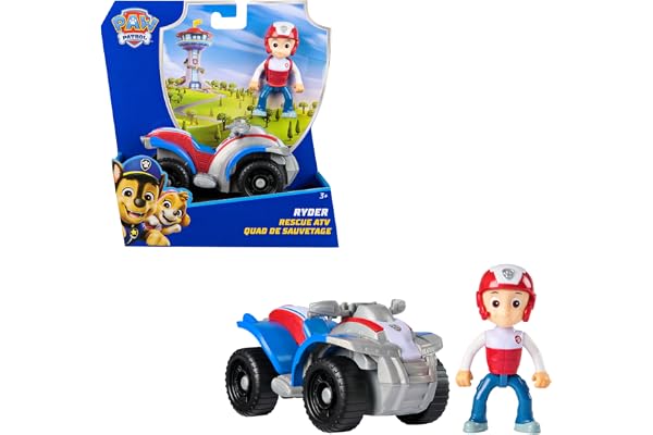 Paw Patrol - Pat Patrouille - Véhicule Figurine Ryder - Voiture Figurine À Collectionner - Pat Patrouille Véhicule - Plastique Recyclé - Voiture Enfant - Jouet Enfant 3 Ans Et +
