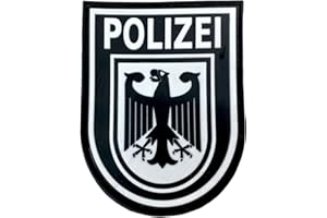 PATCH NATION Polizei Police Aquila Tedesca Sottomesso Nero Tattica Cosplay Airsoft PVC Fan Patch Toppa