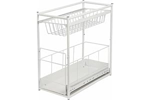 ‎SPETEBO Spetebo Einbauschublade für Küchenschränke - 45x23x45cm - Farbe: weiß - Korbauszug Schublade Einbauschublade für spülschrank