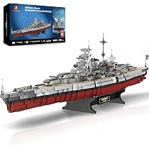 Kit De Construction Cuirassé Bismarck 1:300 - 2686 Pièces - Modèle De Navire De Guerre Allemand WWII - Pour Adultes Et Adolescents à Partir De 14 Ans - Cadeau Collectionneur