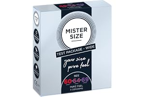 MISTER SIZE Kondomer Testset 3-pack – extra tunna 0,05 mm med måttband