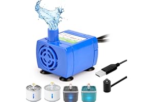 NICREW Pompe de Fontaine à Chat Chien, Pompe à Eau Submersible pour Animaux de Compagnie