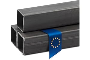 Stahl-Shop24 - Stahl Vierkantrohr Hohlprofil geschweißt Konstruktionsrohr Quadratrohr für Konstruktionen und Geländer Werkstoff S235JRH, Länge: 500 mm, Abmessung: 30 x 30 x 2 mm