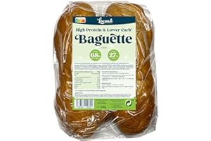 ‎LOCAWO Locawo High Protein & Low Carb Baguette | Eiweißbrot | Voller Weizengeschmack | Vegan | ideal für eine eiweißreiche, kalorien- und zuckerreduzierte Ernährung