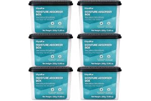 KhpalKar, Moisture Absorbers Boxes 6 Pack, Dehumidifier Boxes for Closet and Wardrobe, Unscented Hanging Humidity Absorber for Bedrooms and Bathrooms, 280g Each(Boxes 6 Pack)