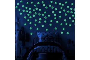 AIYONG 40 Svuota le stelle colorate,Stelle Luminose Fluorescente Adesivo,Stelle Fosforescenti per il Soffitto Adesivi da Parete Fluorescenti per La Camera Dei Bambini Fai te plastica Adesivi Luminosi