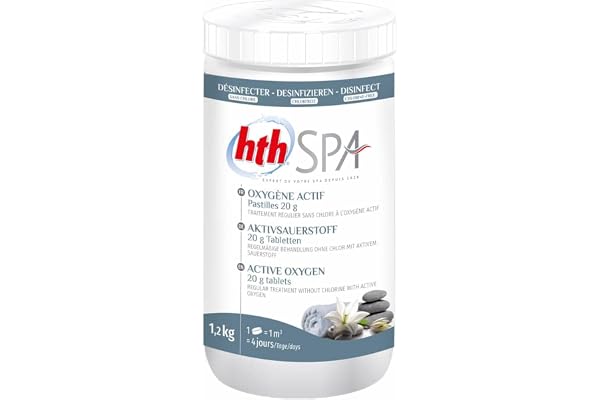 Pastilles à l'oxygène Actif HTH. Traitement et Entretien de l'eau du Spa