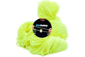 YOYO FACTORY 100 Yo-Yo Corda di Ricambio di YoyoFactory - Giallo (100% Poliestere, 100 Pezzi, Si Adatta a Tutti i Tipi di Yo-Yo)