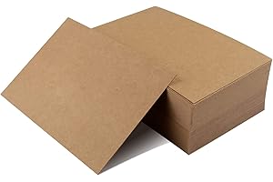 ESPORTIC 100 Pezzi Kraft Paper,Carte di Carta Bianche,Biglietti per Appunti, Cartolina d'auguri Carte di Parole Kraft Cartoncino Schede di Memoria Carta di Carta fai-da-te Piccola Graffiti Carta