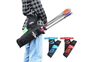 SHARROW Faretra per Tiro con L'Arco 3 Tubi Faretra per Frecce Cintura Regolabile Faretra Posteriore Borsa per Frecce Porta per Caccia e Tiro con Arco