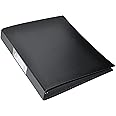 FIS® PP Ring Binders, A4 Size(210x297mm), 3[D] Rings, 25mm Spine Size, with PVC Clear Pocket Spine for Easy Insert Your Customize Label Design, Black Color-FSBDD3PPA4BK