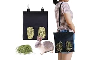 ZLXFT Heutaschen,Hasen-Futterstation,Kaninchen-Heu-Futtertasche,Heutasche zum Aufhängen,Kaninchen Heu Futterbeutel,Heu Futterspender,Meerschweinchen Heutasche,Hängender Futtersack