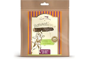 Terra Canis Sensations Chewy Champs - Rumine di manzo 150g I Masticatori naturali, essiccati I Attività di masticazione | Prevenzione dell'accumulo di tartaro I Mangime supplementare per cani