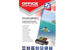 Lot de 100 feuilles de laminage brillantes A5 2 x 100 microns Transparent/Présentation/Type pour plastification/Type brillant/Matériau : plastique/Couleur/Transparent/Format A5 /