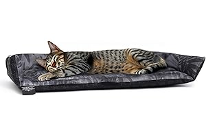 bo&flash Katzenliege für die Fensterbank San Francisco Ilse – Hochwertiges Katzenbett – Waschbares Katzenbett 62 × 27 × 10 cm – Katzenkissen – rutschfeste Unterseite - Cat Bed