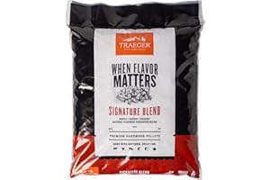 Traeger Grills Signature Blend 100% All-Natural Wood Pellets for Smokers and Pellet Grills, BBQ, Bake, Roast, and Grill, 18 lb. Bag