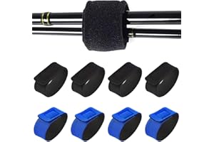 XPOOP 8 Pièces Cannes à Pêche Ceinture Attaches de Canne à PêChe Ceintures de Canne à Pêche Canne À Pêche Sangles Stretchy Rod Straps