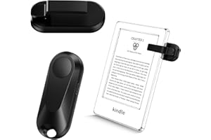 Sycelu K2 RF Fernbedienung zum Seitenwenden zum Lesen auf Kindle, Paperwhite,Kobo,Surface, iPhone/Android Tablets Comics/Romane Fotografieren Kamera Videoaufzeichnung (Dark Black)