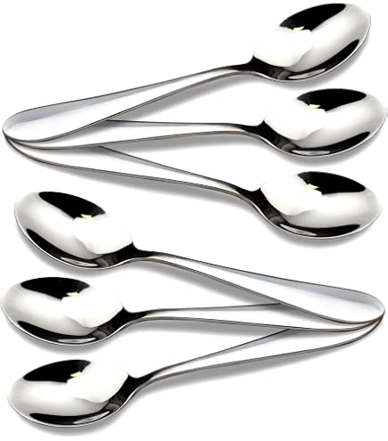 Lot De 6 Cuillères à Thé Amici Alessi – Acier Inox 18/10 Brillant, Design Italien Élégant