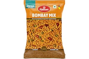 ‎KAJAL Haldirams Bombay Mix 3 x 200g - Knusprige Indische Snackmischung mit Erdnüssen & Gewürzen, Vegetarisch, Würziger Party-Snack | Geschmack Snacks Crispy Spices mit Kajal