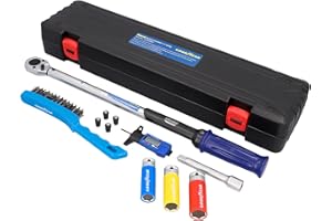 Goodyear Zestaw do wymiany kół, 11-częściowy, klucz dynamometryczny + 3-częściowy zestaw kluczy nasadowych + przedłużenie + różne akcesoria, pudełko, czarny