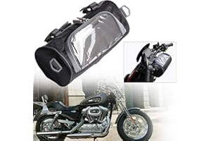 Richolyn Fourche Universelle pour Guidon Moto - Sac Guidon Moto, Ri-Grand Écran Tactile GranCapacité Petit Sac Sangle D'épaule Amovible Étanche Et Sangles Réglables