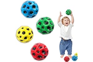 Clvsyh 4 Stück Space Moon Ball, Astro Jump Ball, Druck verringern Bouncing Ball Toy, Sprünge Gummiball, Für Party Geschenke Kinder Kampagnen Spiele