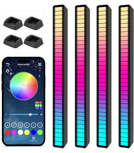 Auraglow Sound Activated LED Light Bar - Wireless Rechargeable