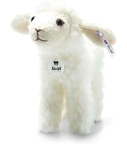 Heunec Lying Lamb Plush Toy – Large, 27cm Soft Acrylic Cream-Colored Stuffed Animal