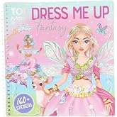 Depesche 13439 TOPModel Dress Me Up Fantasy kitabı 24 sayfa &Ouml;nceden basılmış kendiniz tasarlayın, Dahil 11 sayfa &ccedil;ıkartma, &ccedil;o