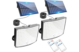 A.bigwhale Solarlampen für Außen mit Bewegungsmelder, 168 LED Solar Wandleuchte für Außen, IP65 Wasserdichte Solarleuchte Aussen, 3 Modi Solar LED Lampen Strahler für Garten,2 Stück