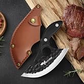 Valkyrie Outdoor Kamp Et Sebze Doğrama Satırı Kılıflı Bı&ccedil;ak Ahşap Saplı &Ccedil;ok Ama&ccedil;lı Siyah