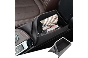 BIBIBO Schowek na podłokietnik z antypoślizgową matą, kompatybilny z B*MW X1 F48 2016-2022 X2 F39 2019-2022 akcesoria do konsoli środkowej (czarny)