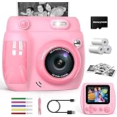 Gofunly Instant Children's Photo Camera with Photo Paper &amp; Card | 2.4 Inch 1080P HD Screen Instant Camera for Kids, Christmas